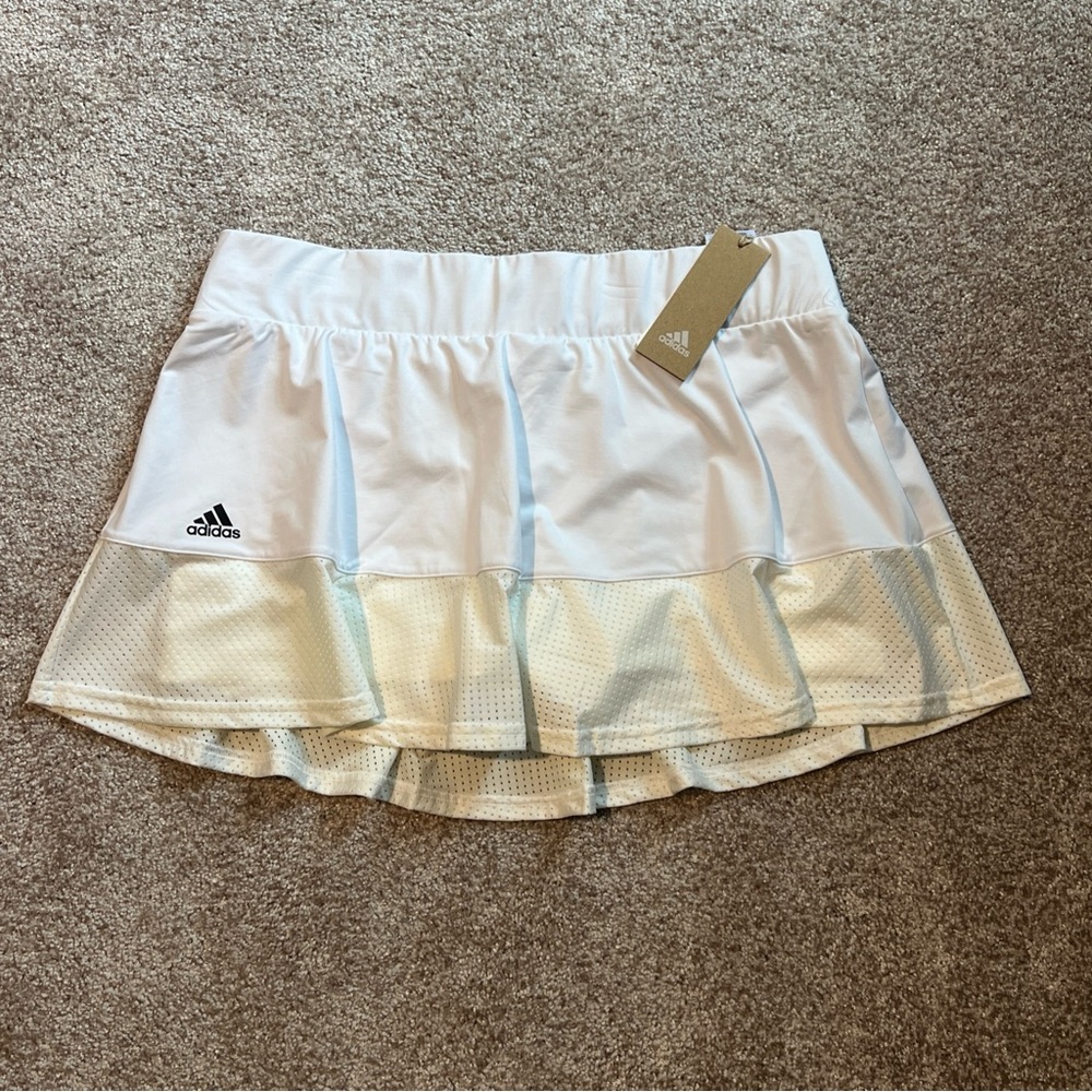 Womens Size XL Adidas Tennis Match Skirt White FK0555